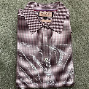 THOMAS PINK LONG SLEEVE CASUAL SHIRT